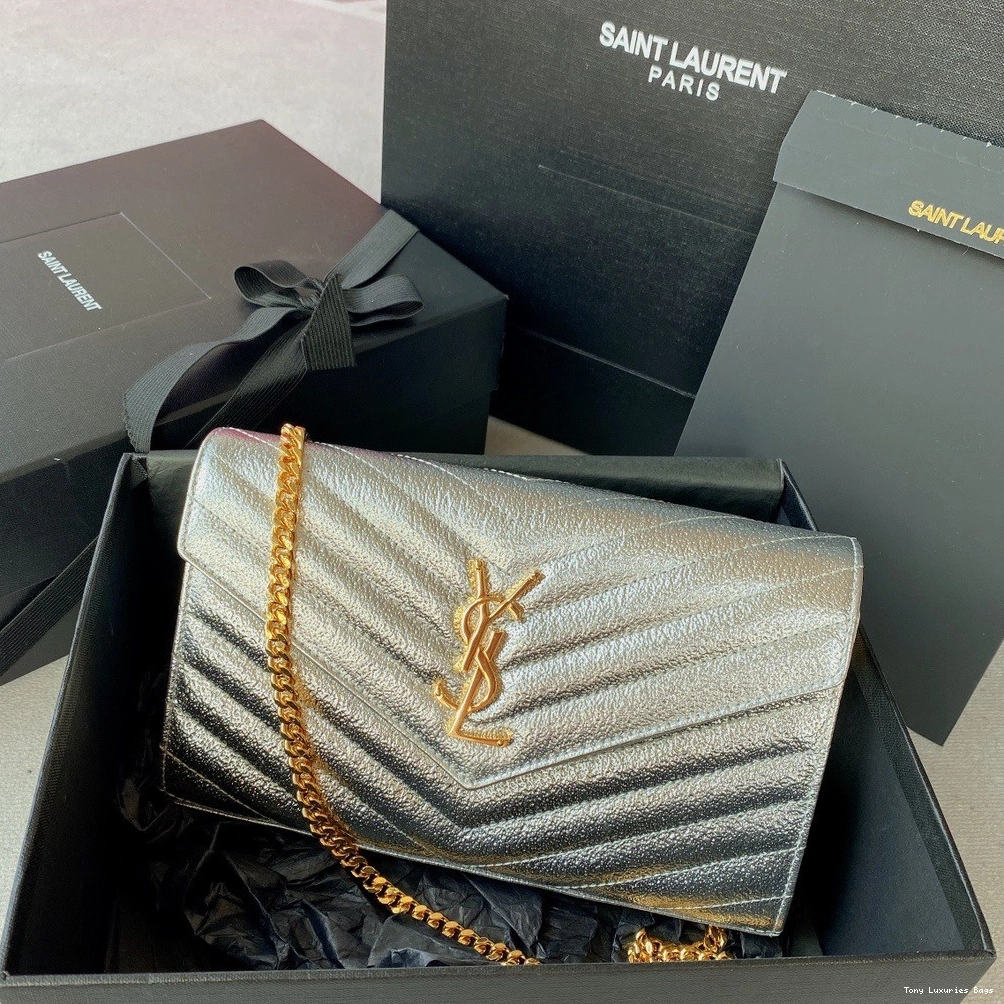 Tony Luxuries YSL CHAIN CASSANDRE MATELASSÉ WALLET 0805